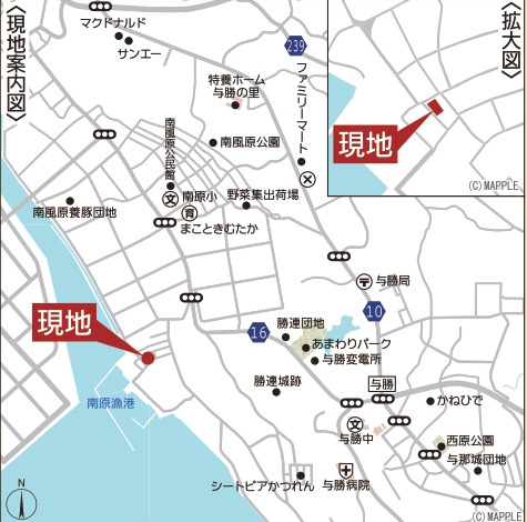 うるま市勝連南風原　第6（全2棟）ラスト2号棟の地図|地図♪