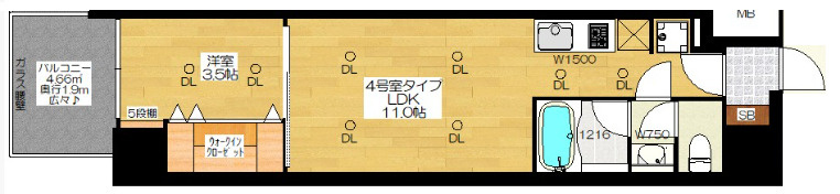 ブエナビスタ難波タワーの間取り