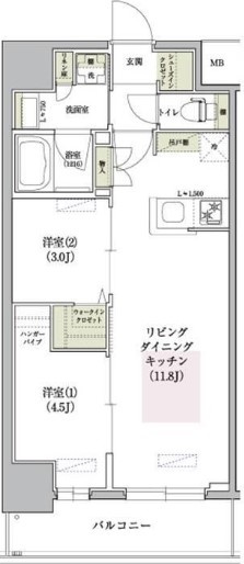 アーバネックス南森町WESTの間取り