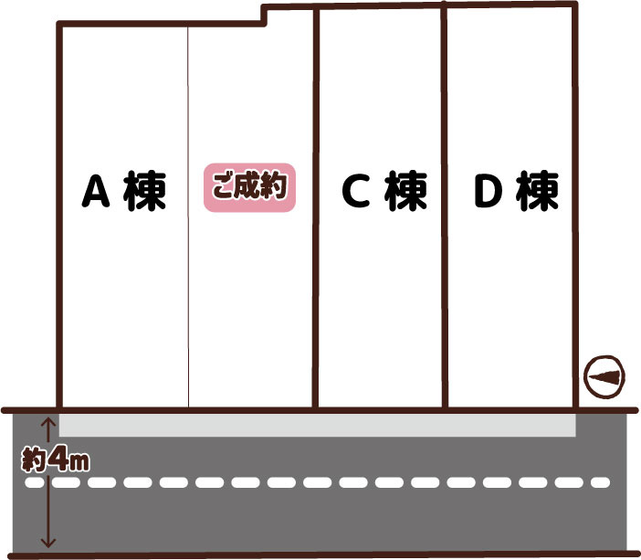 上・寺今町　C号棟の区画図