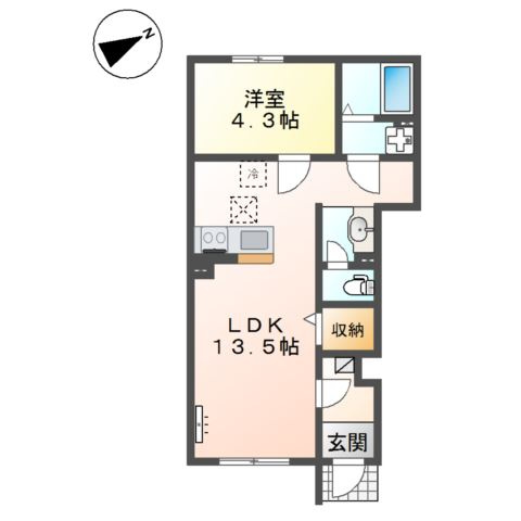 東合川アパート新築工事1LDK/2LDKの間取り