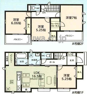 【新築分譲住宅】朝霞市膝折町２丁目1688番の間取り