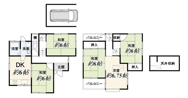 物集女町中海道の間取り