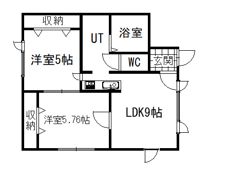 ビラ住の江の間取り