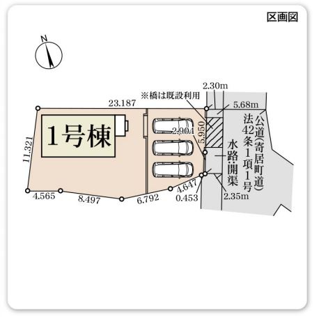 リーブルガーデン．Ｓ　寄居富田　の区画図|現地区画図