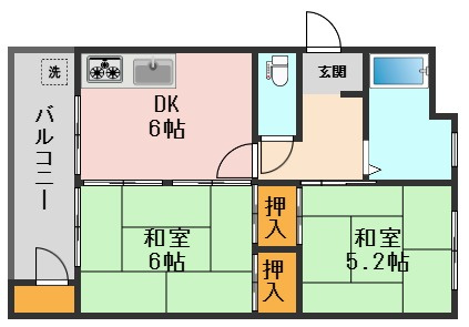 グリ－ンハイツ奥戸の間取り