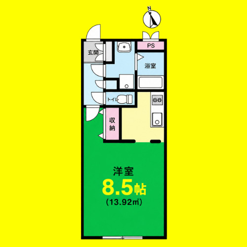 Branche本陣　名古屋市賃貸　仲介手数料無料の間取り