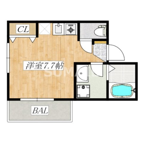 東屋アパートメントの間取り|最上階・角部屋です
