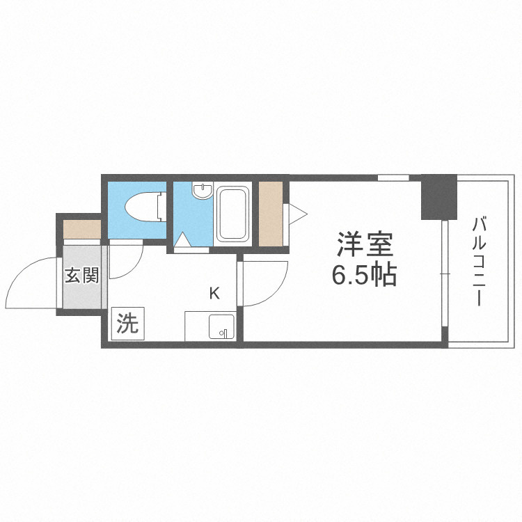 大阪市西成区花園北１丁目の賃貸マンションの間取り