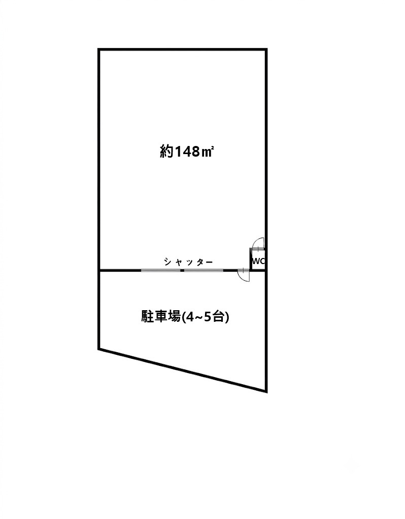 松原市北新町　貸倉庫の間取り