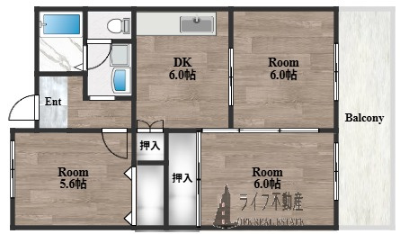 シャンポール東大阪の間取り