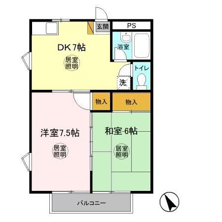 【間取り】 | プリオール　Ｂ