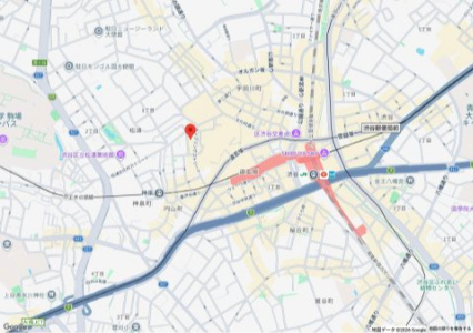 THE CITY SHIBUYA TAIHO（ザ シティ シブヤ タイホー）の地図