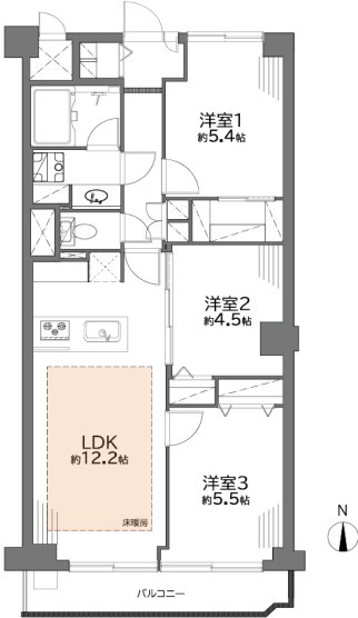 二子玉川ロイヤルマンションの間取り