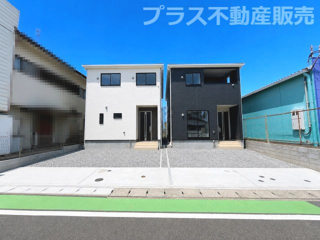 【外観】 | 春日市伯玄町2丁目第1　2号棟（全2棟）【仲介手数料無料・0円】 | 現地写真。プラス不動産販売なら、現場の全ての棟をまとめてご見学頂けます。