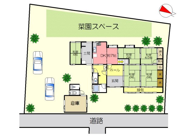 丹波市氷上町御油の中古一戸建の区画図