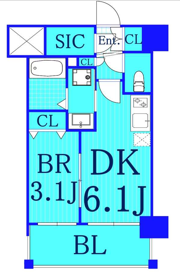エスティメゾン川崎ウエストの間取り