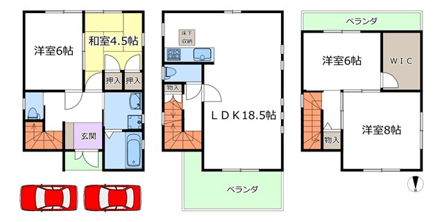 【間取り】 | 豊中市上津島３丁目中古戸建 | エイブルにて取扱い可能な住宅ローンは、全部で10種類以上！お客様にピッタリの住宅ローンを当社のFPよりご案内させて頂きます。住宅ローンのご相談だけでも、お気軽にご相談下さいませ。
