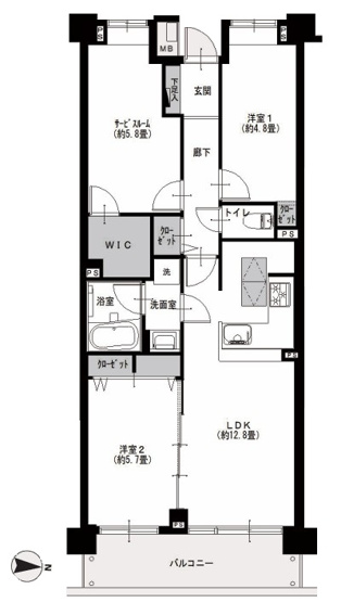 【間取り】 | クレストフォルム中野弥生町