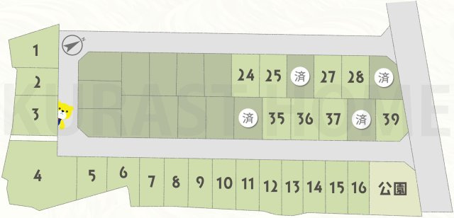 乙訓郡大山崎町円明寺西法寺　建築条件なし土地の区画図