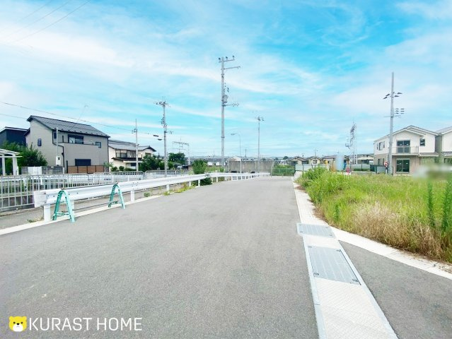 乙訓郡大山崎町円明寺西法寺　建築条件なし土地の前面道路含む現地写真