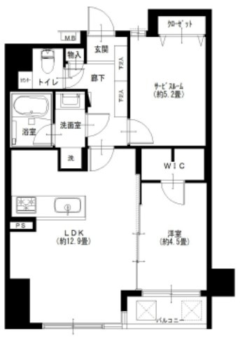 【間取り】 | マイキャッスル水天宮前壱番館