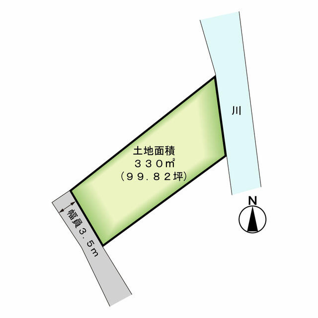 加古川市加古川町備後 土地の土地図|約99.82坪です。