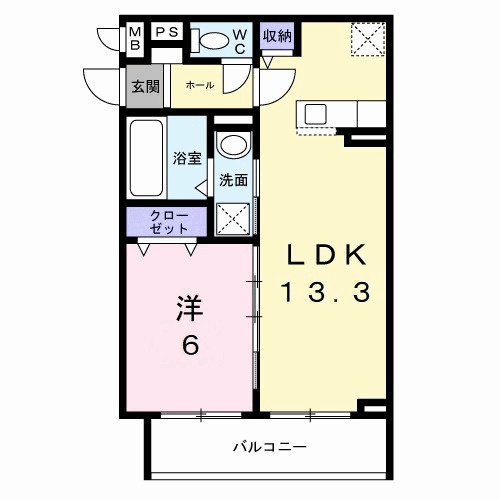 ウォーム八尾木の間取り