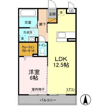 サンシャインⅡ仲介手数料（賃料の1.10ヵ月）の50％OFF対象物件！の間取り