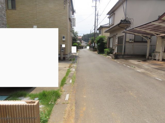 鶴ヶ島市藤金新築戸建の前面道路含む現地写真