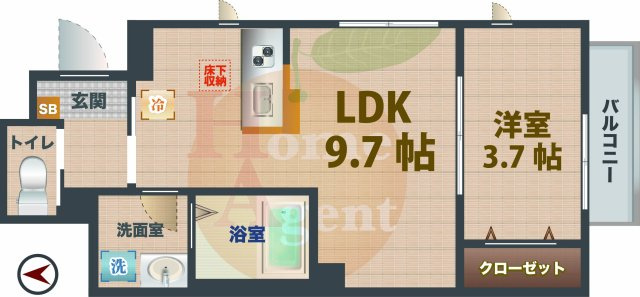 【間取り】 | ベラルーチェ | 1LDKのお部屋です。