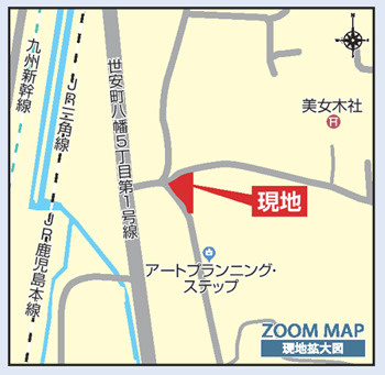 ブルーミングガーデン／南区南高江の地図