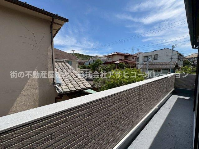 須磨区竜が台6丁目　新築戸建て　A号棟のバルコニー|南向きのバルコニーは陽当たりも風通しも良いですね♪
