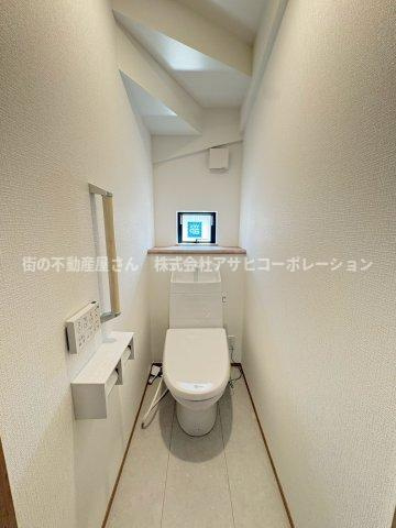 須磨区竜が台6丁目　新築戸建て　A号棟のトイレ|シンプルなお手洗いです♪