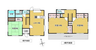 【間取り】 | 南アルプス市徳永 平成7年築 建物一新済中古戸建 南西角地 | 102.45㎡　大型３LDK　内装リフォーム済みで大変綺麗