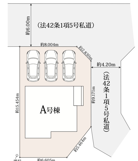【仲介手数料無料】所沢市　林３丁目　全１棟　所沢市の不動産なら西武ハウジングの区画図