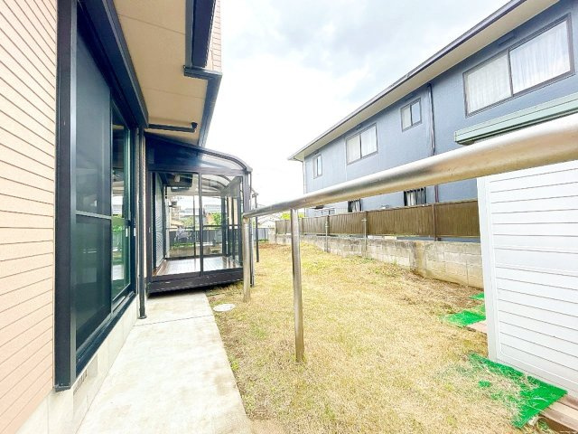 下妻市小島　中古戸建の庭|【リフォーム完成】お庭写真。樹木伐採、残置物撤去、物置一部撤去行いました。