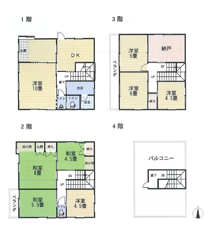 和歌山市北新博労町・中古戸建・54805の間取り