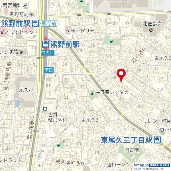 アルシオーネ町屋の地図