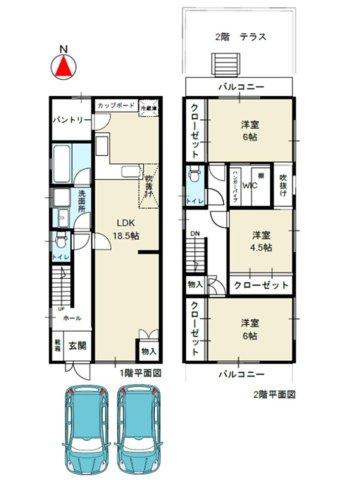 岩園町の間取り|2013年7月リフォーム済
・外壁塗装工事(外壁、屋根塗装・バルコニー防水工事)
・外構工事(カーポート新設・階段、ポスト、エントランス、2階テラス)