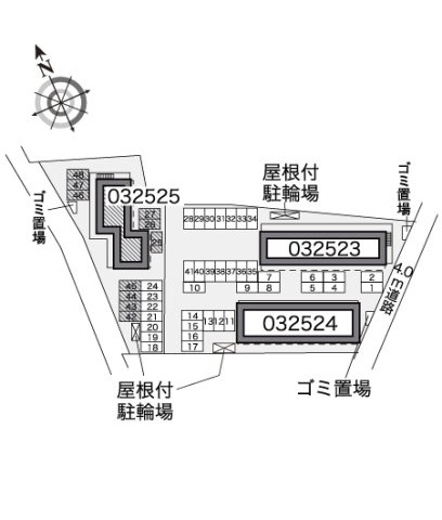 レオパレスコテナン阿見Ｃの区画図