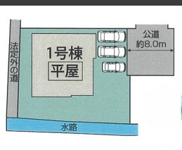 桜井市金屋の区画図