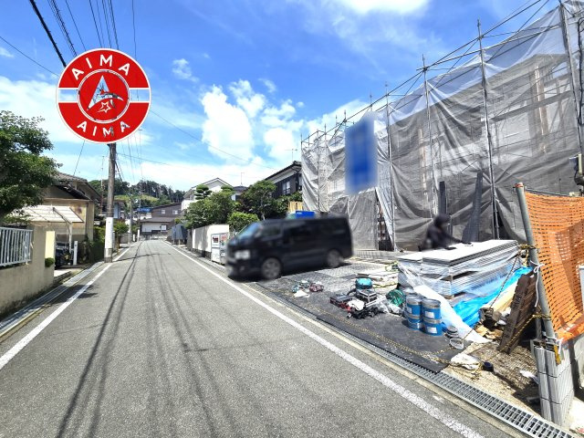 筑紫野市原第1-1棟（1号棟）の前面道路含む現地写真|見学の時間などお気軽にお問い合わせ下さい。