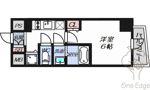 エスリードレジデンス大阪福島フロントの間取り