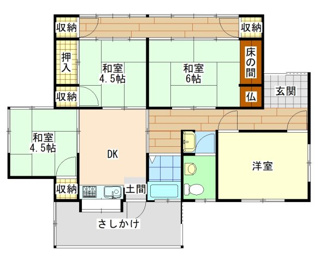 【間取り】 | 岬町3丁目・平屋（土地70坪）