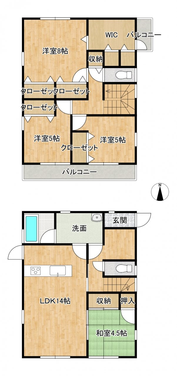 筑西市玉戸の間取り|【現況販売・即入居可】リビング写真です。約14帖のLDKです。明るい空間で家族団らんしていただけます。ハウスクリーニング、クロス張替え致しました。

