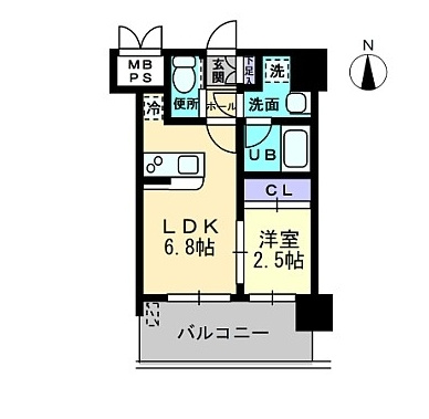 ラエスパシオ箱崎の間取り|使いやすい間取りです。