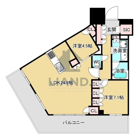 ザ・パークハウス福岡タワーズWEST　南当仁小学校区の間取り|ザ・パークハウス福岡タワーズWEST