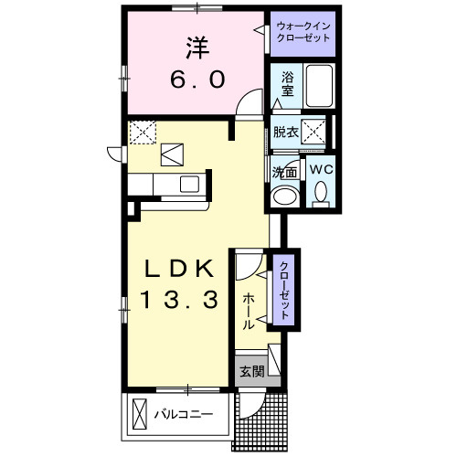 コッティ Bの間取り