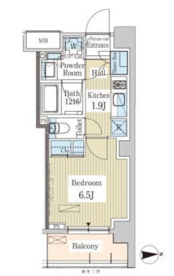 新宿区高田馬場２丁目の賃貸マンションの間取り